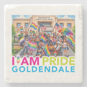 Ich bin Pride Community Stone Coaster Steinuntersetzer