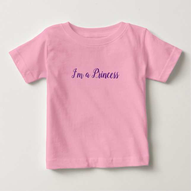 Ich bin Prinzessin-Slogan Baby T-shirt (Vorderseite)