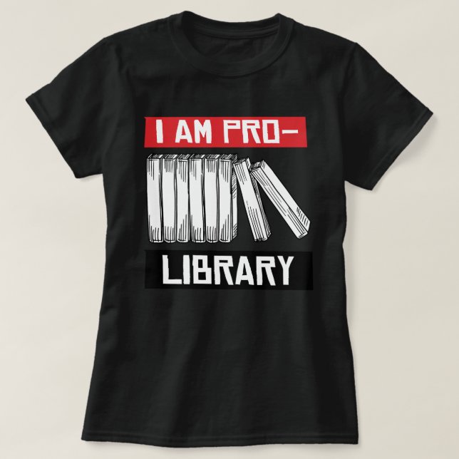 Ich bin Pro-Bibliothek T-Shirt (Design vorne)
