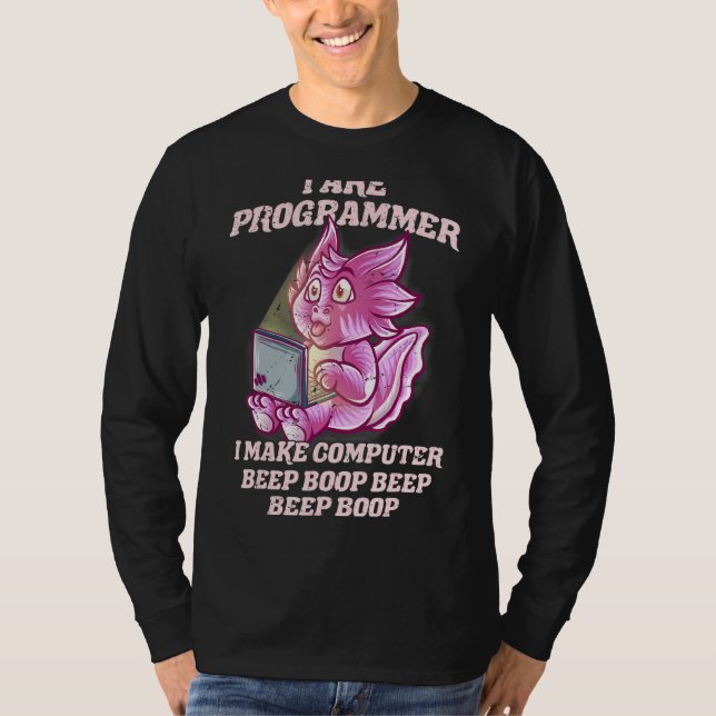 Ich bin Programmierer Einführung It Nerd Axolotl S T-Shirt (Vorderseite)