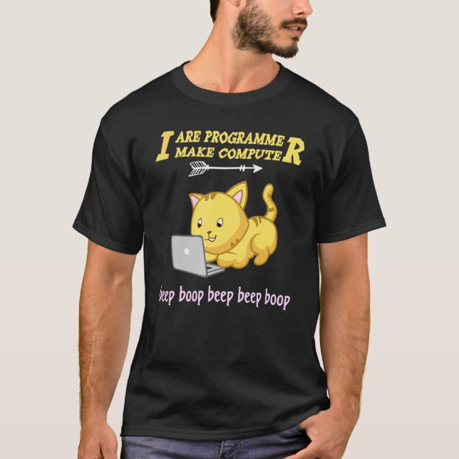 Ich bin Programmierer Ich lasse Computer piepen  S T-Shirt (Vorderseite)