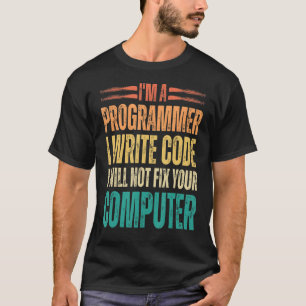 Ich bin Programmierer und schreibe Code Funny Bina T-Shirt