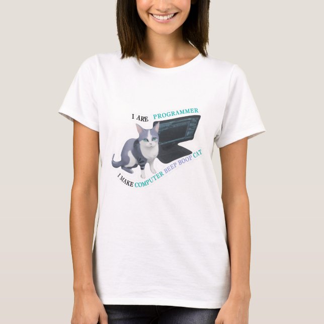 Ich bin Programmiererin und mache Computer-Piepton T-Shirt (Vorderseite)