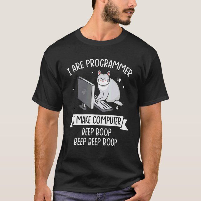 Ich bin Programmiertechniksoftware Skript HTML N T-Shirt (Vorderseite)