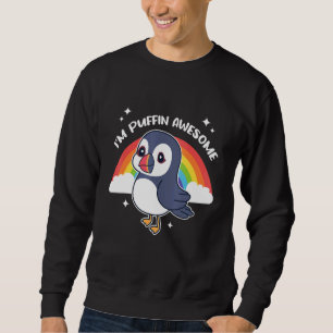 Ich bin Puffin Phantastischer Niedlicher Regenboge Sweatshirt