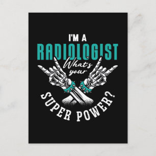Ich bin Radiologe Super Power Radiology X-Ray Feiertagspostkarte