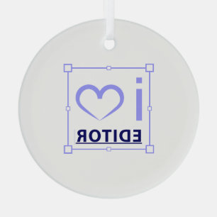Ich bin Redakteurin Ornament Aus Glas