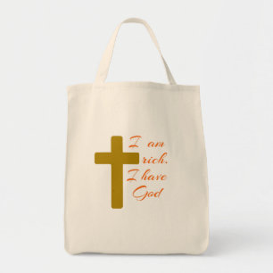 ICH BIN REICH. ICH HABE GOTT. TRAGETASCHE