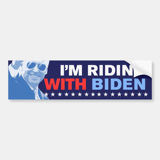 Ich bin Ridin' mit Biden 2024 Autoaufkleber (Vorne)