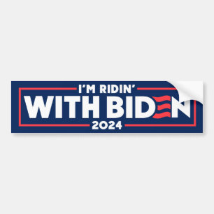 Ich bin Ridin' mit Biden 2024 Autoaufkleber
