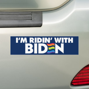 Ich bin Ridin' mit Biden 2024 LGBTQ Autoaufkleber