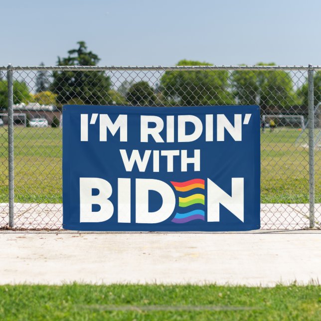 Ich bin Ridin mit Biden 2024 LGBTQ Banner (InSitu)