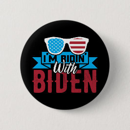 Ich bin Ridin mit Biden Button