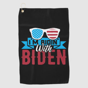 Ich bin Ridin mit Biden Golfhandtuch