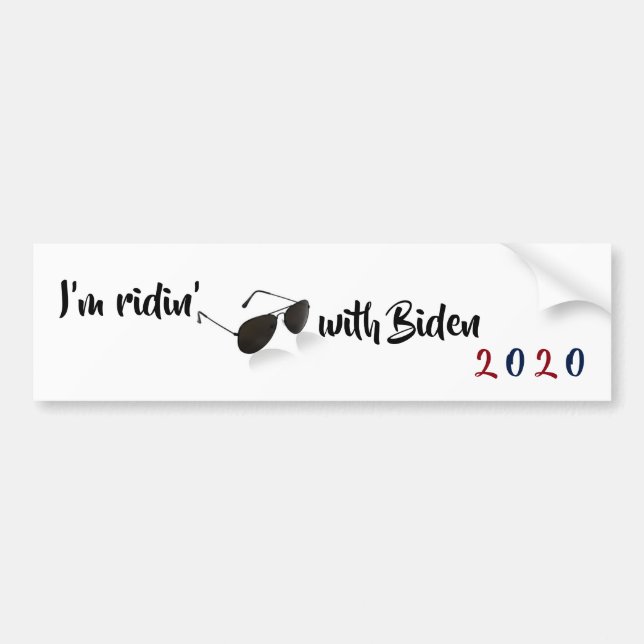 Ich bin Ridin' mit Biden im Jahr 2020 Autoaufkleber (Vorne)
