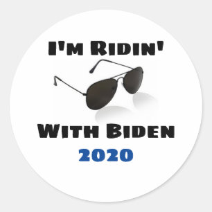 Ich bin Ridin' mit Biden im Jahr 2020 Runder Aufkleber