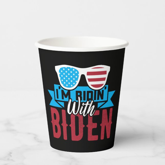 Ich bin Ridin mit Biden Pappbecher (Vorderseite)
