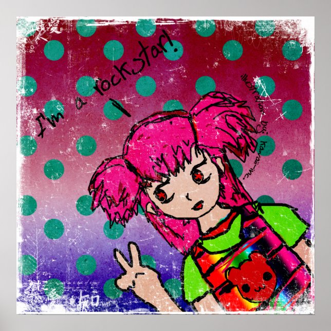 Ich bin Rockstar Poster (Vorne)