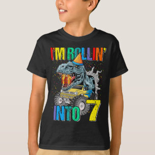 Ich bin Rollin in 7 Monster Truck 7. Geburtstagsch T-Shirt