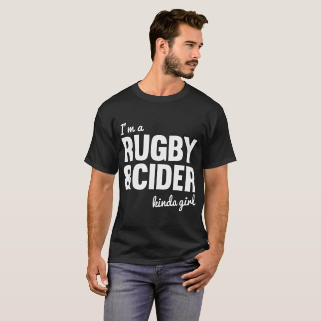 ich bin Rugby- und Apfelweinwissenschaft T-Shirt (Vorne ganz)
