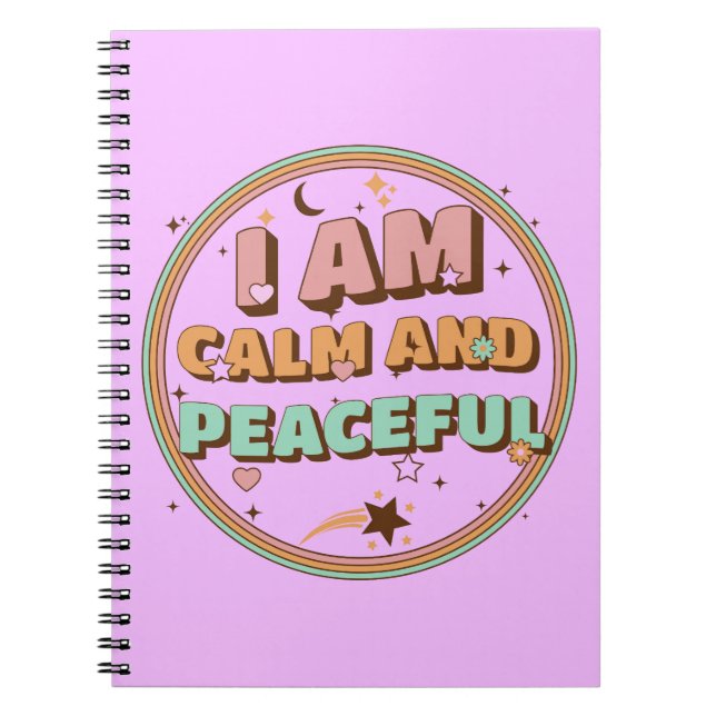 Ich bin ruhig und Friedlich Notizblock (Vorderseite)