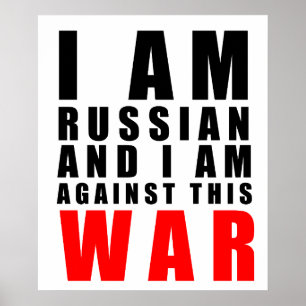 Ich bin russisch und bin gegen diesen Krieg Poster