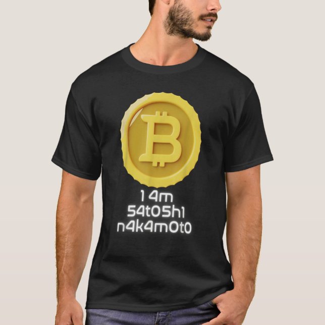 Ich bin Satoshi Nakamoto Bitcoin   NFT Kryptowähru T-Shirt (Vorderseite)