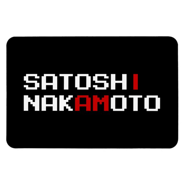 ICH BIN SATOSHI NAKAMOTO MAGNET (Horizontal)