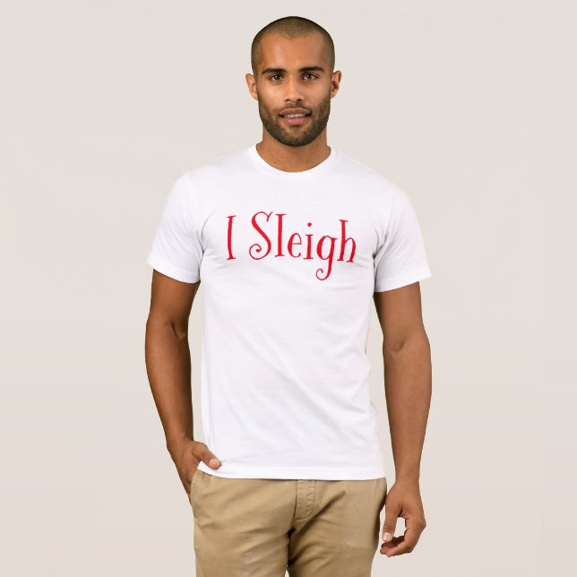 Ich bin Schlitten. Funny Christmas Tee Shirt (Vorne ganz)