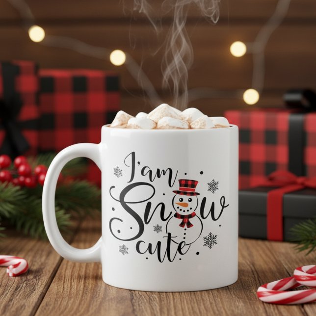 Ich bin Schnee Niedlich Spaß Urlaub Snowman Kaffeetasse (I am Snow Cute Fun Holiday Snowman Coffee Mug)