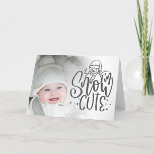 Ich bin Schnee Niedlich Text Baby Foto Weihnachten