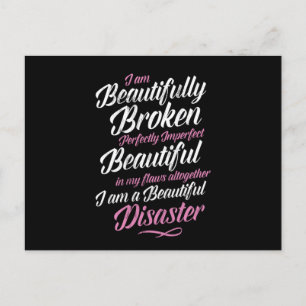 Ich bin schön kaputt, vollkommen unvollkommen postkarte