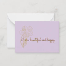Ich bin schön und glücklich Positive Affirmation