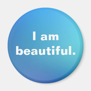 Ich bin schönes Bestätigungs-Inspirations-Aquare Magnet