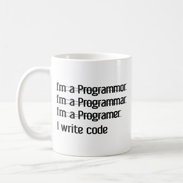 Ich bin Schöpfer. Ich schreibe Code Coffee Tasse (Links)
