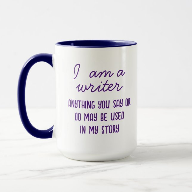 Ich bin Schriftsteller, Geschenk für Autor Tasse (Links)