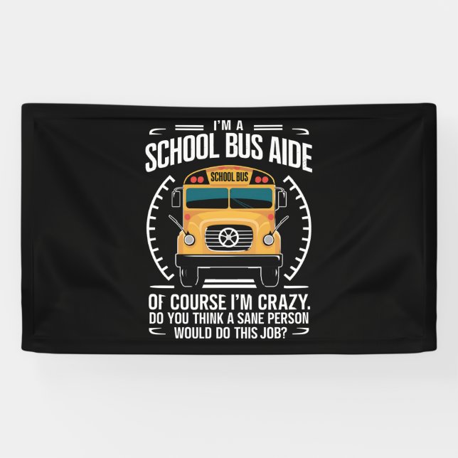 Ich bin Schulbusfahrerin, die zur Schule zurückfli Banner (Horizontal)