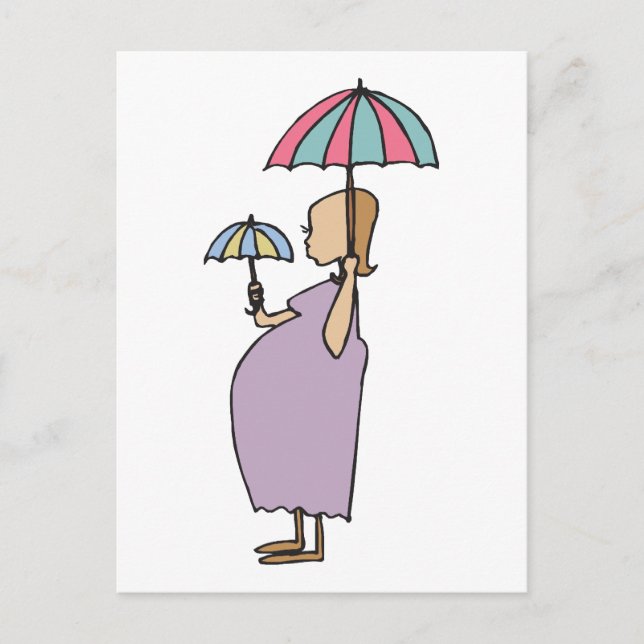 Ich bin schwanger ankündigungspostkarte (Vorderseite)