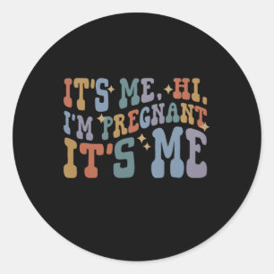 Ich bin schwanger. Ich bin schwanger. Runder Aufkleber