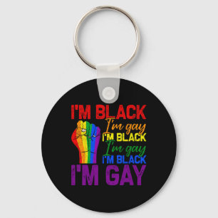 Ich bin schwarz, ich bin schwul, Power Fist Lgbtq  Schlüsselanhänger
