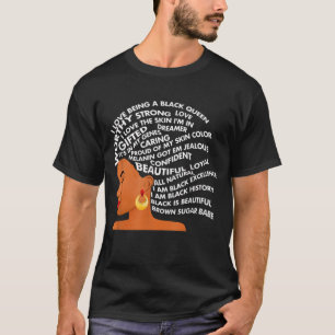 Ich bin schwarze Exzellenz starke Frau Word Art Ha T-Shirt