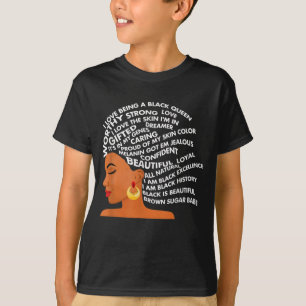 Ich bin schwarze Exzellenz starke Frau Word Art Ha T-Shirt