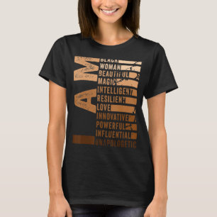 Ich bin schwarze Frau ausgebildet Melanin Black Hi T-Shirt