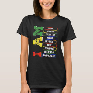 Ich bin schwarze Frau ausgebildet Melanin Black Hi T-Shirt