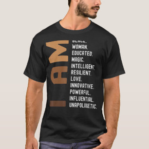 Ich bin schwarze Frau erzogen schwarze Geschichte T-Shirt