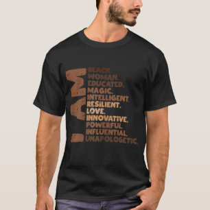 Ich bin schwarze Frau Melanin Africa Pride History T-Shirt