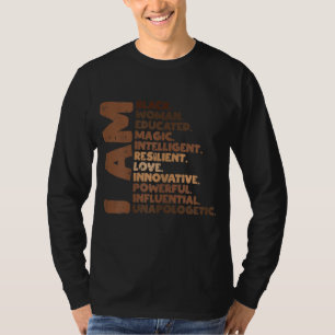 Ich bin schwarze Frau Melanin Africa Pride History T-Shirt