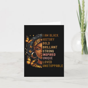 Ich bin schwarze Frau Schöne Magie Intelligent Bla Karte