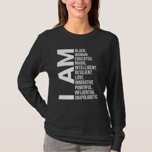 Ich bin schwarze Frau Schöne Magie Intelligent T-Shirt