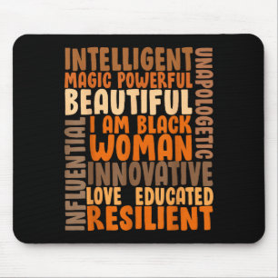 Ich bin schwarze Frau Schwarze Geschichte Afroamer Mousepad